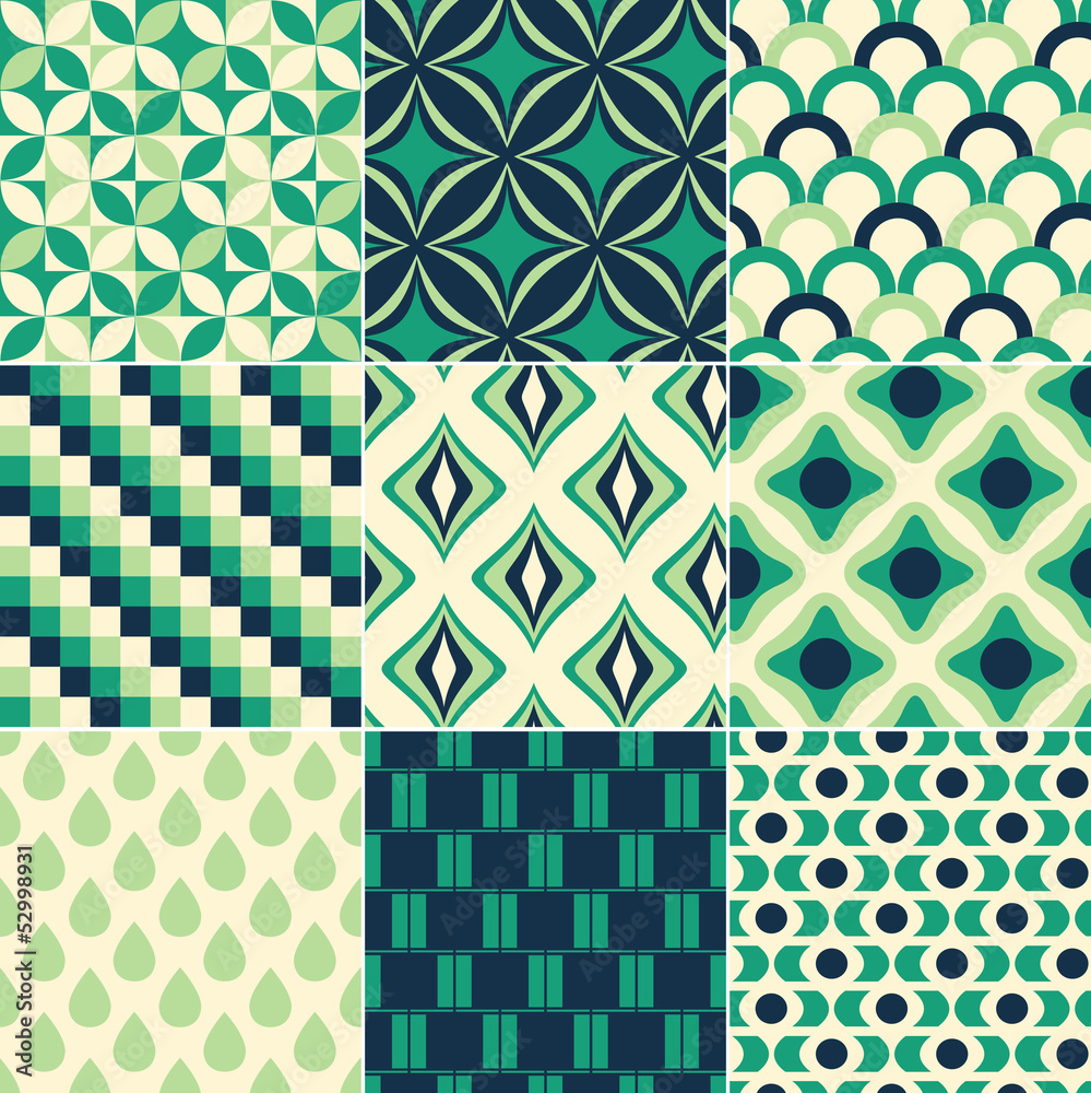 seamless retro pattern print