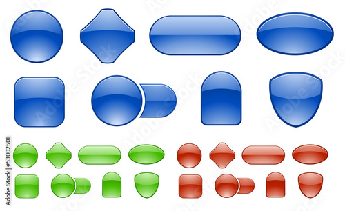 glossy web buttons set