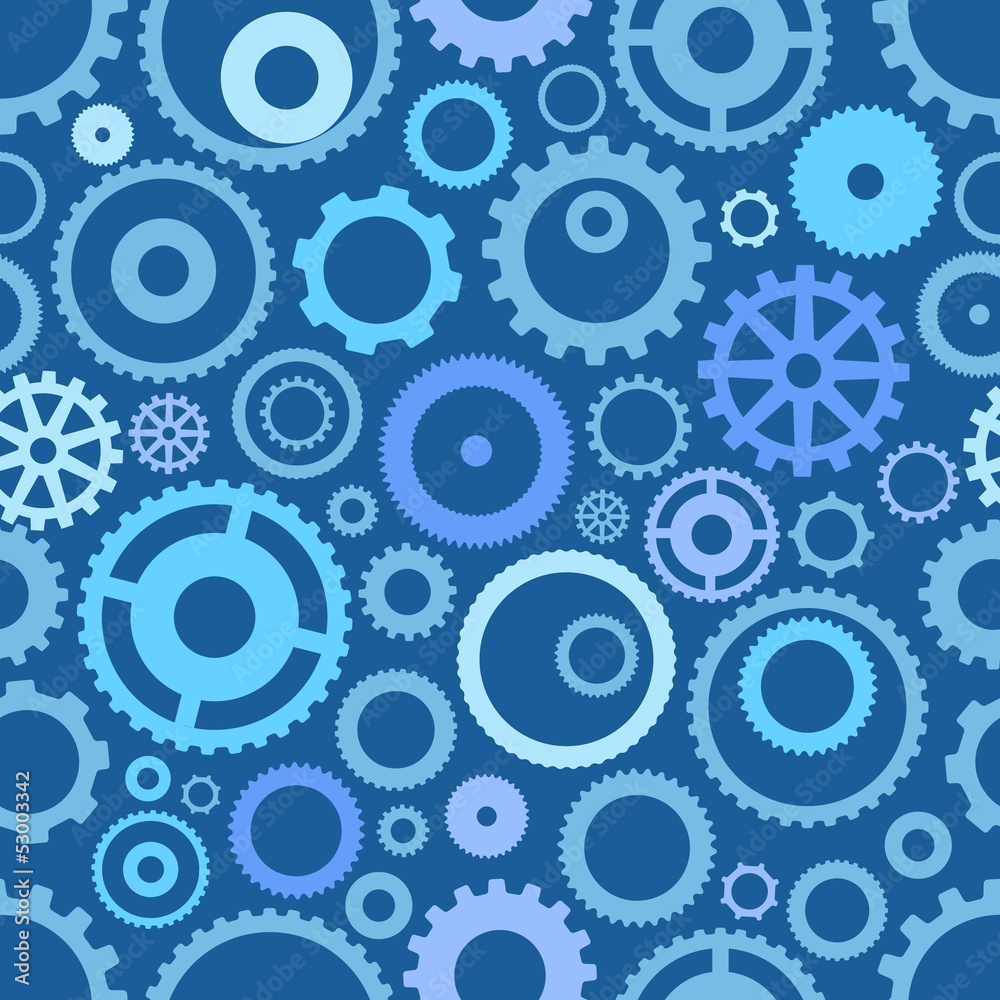 Seamless pattern or different gear wheels