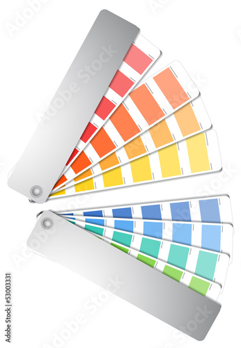 Color palette guide isolated on white
