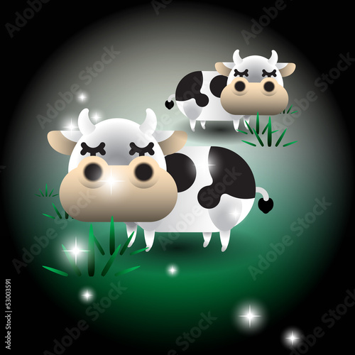 Cute friendly cow