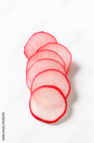 Thinly sliced radish
