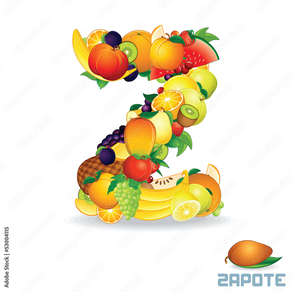 Alphabet From Fruit. Letter Z