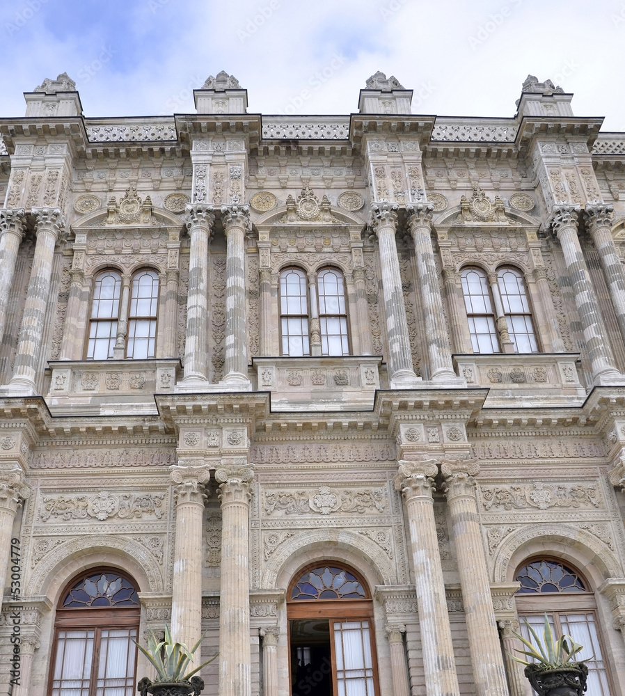 Details of Baroque Architecture at Dolmabahce Palace in Istanbul