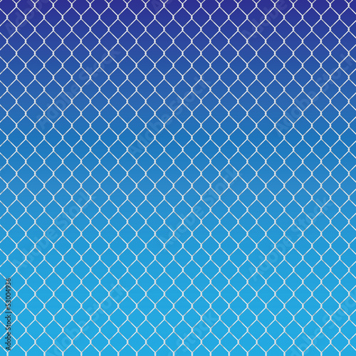 wired fence on a blue background - illustartion