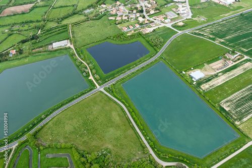 Marais de la Vinière vue du ciel , Jard-sur-Mer photo