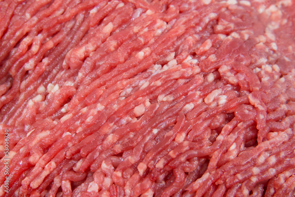 Close up of minced raw meat Close up of minced raw meat