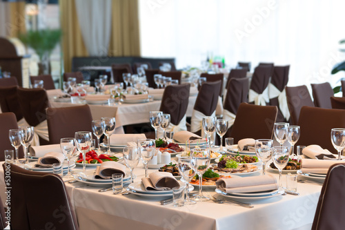 Fotótapéta Table set for event party or wedding reception