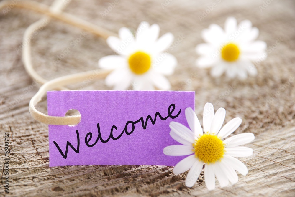 Obraz premium banner with Welcome