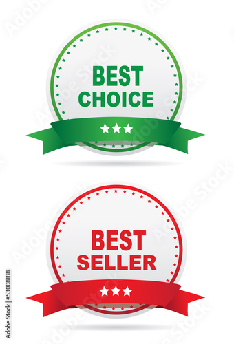 Label - best choice and seller