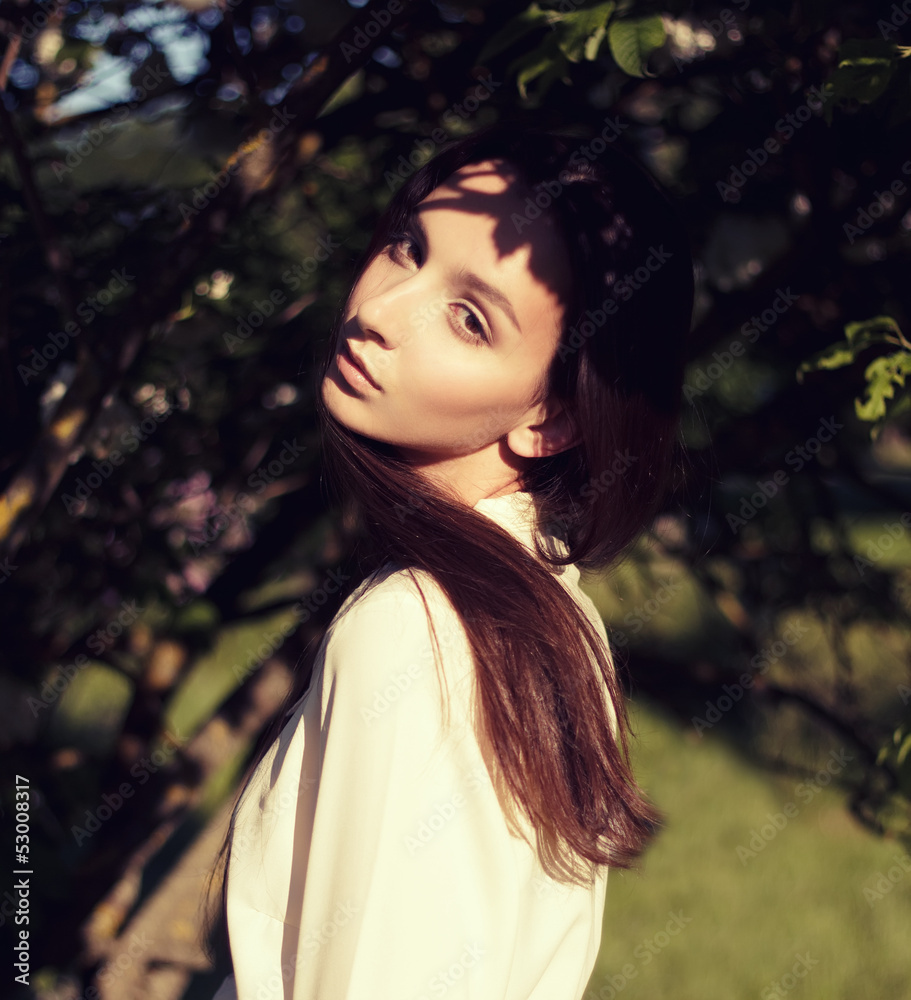 Portrait of young beautiful woman. Portrait of young beautiful woman.