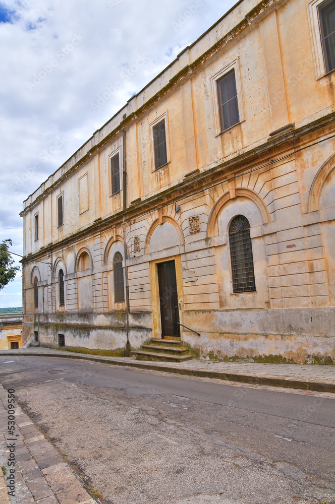Seminary palace. Ugento. Puglia. Italy.