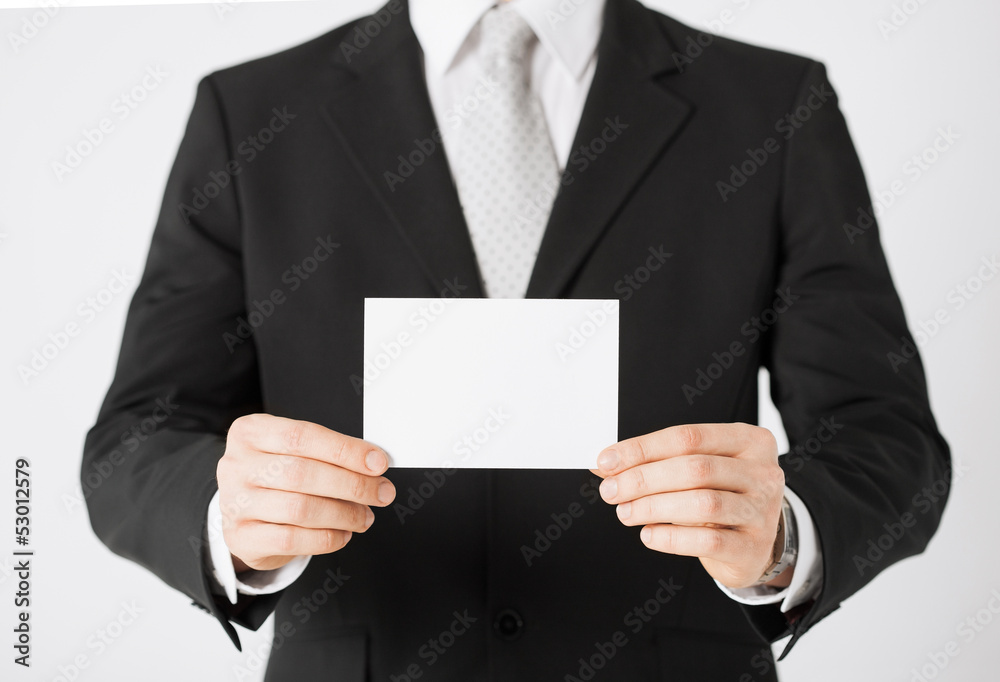 man hand with blank paper man hand with blank paper