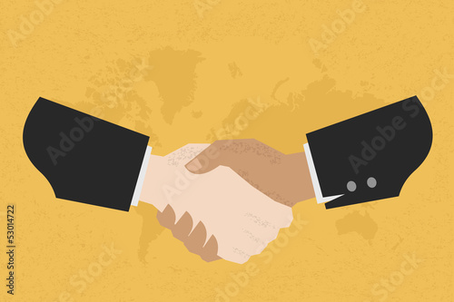 Two business man shakehand  , eps10 vector format