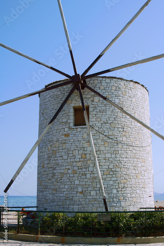 Greek windmill on the island of Corfu.