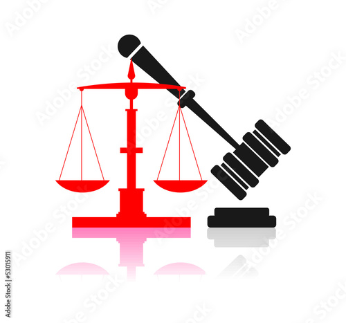 Gavel and scale of justice