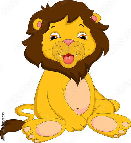 cute lion cartoon