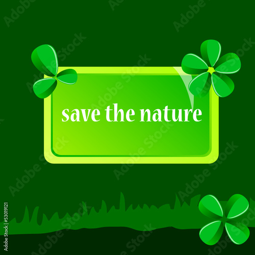 save the nature art vector illustration
