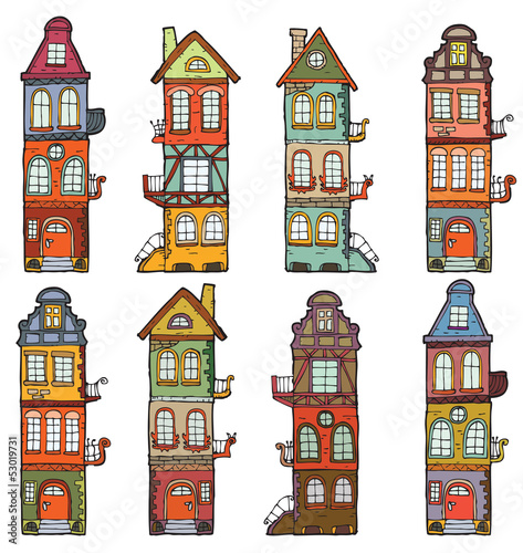8 cartoon houses