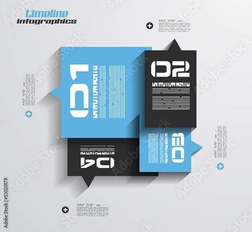 Infographic design template with paper tags.