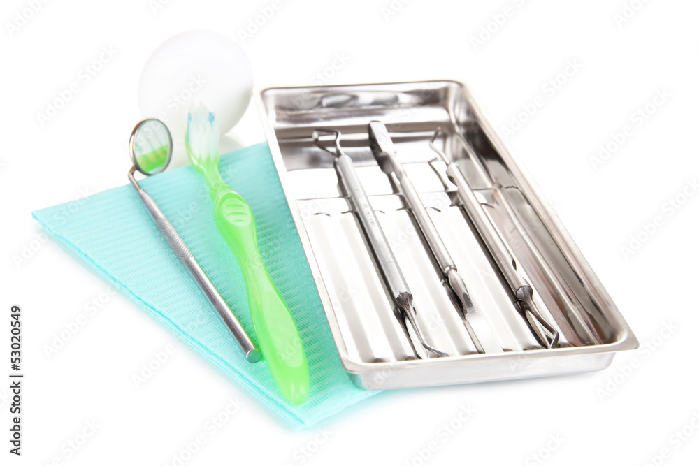 Dentist tools isolated on white Dentist tools isolated on white