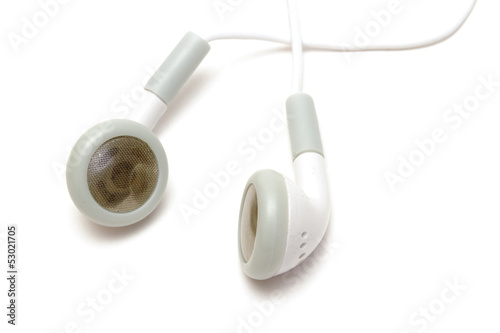 White earphones