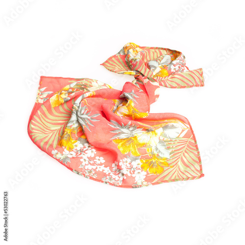 colorful summer scarf isolated on white