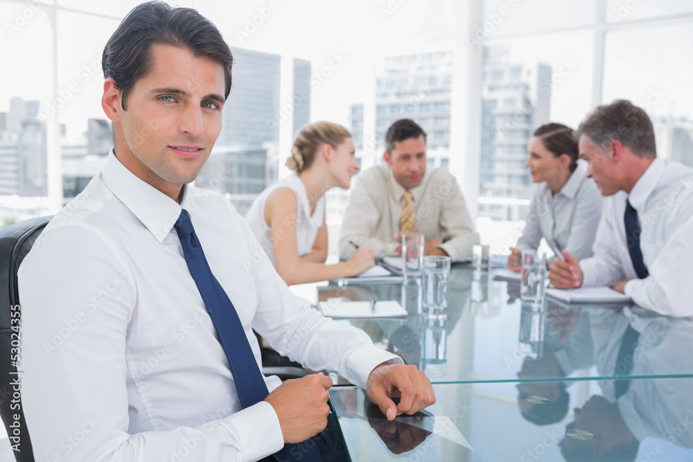 Fototapeta premium Portrait of a smiling businessman