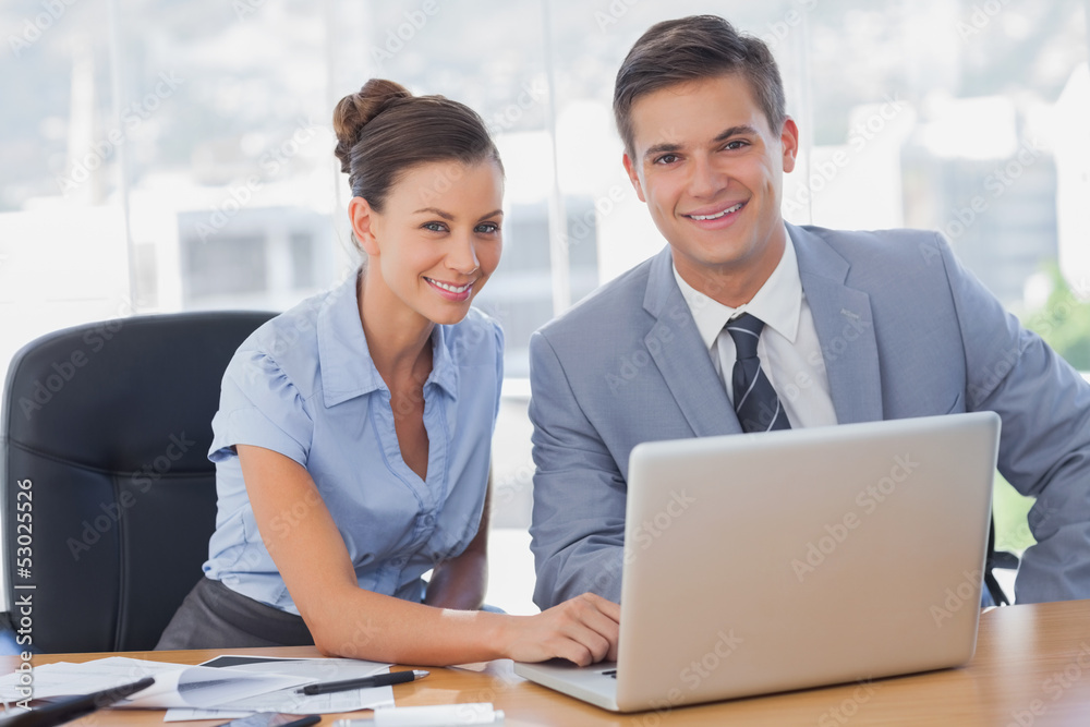 Smiling business people Smiling business people