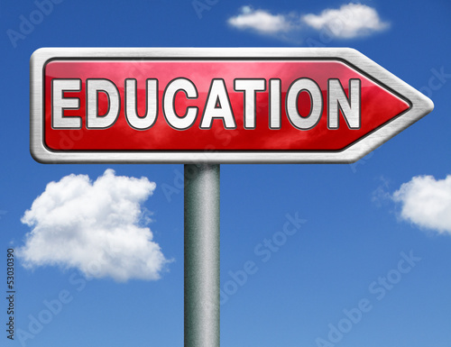 education road sign arrow