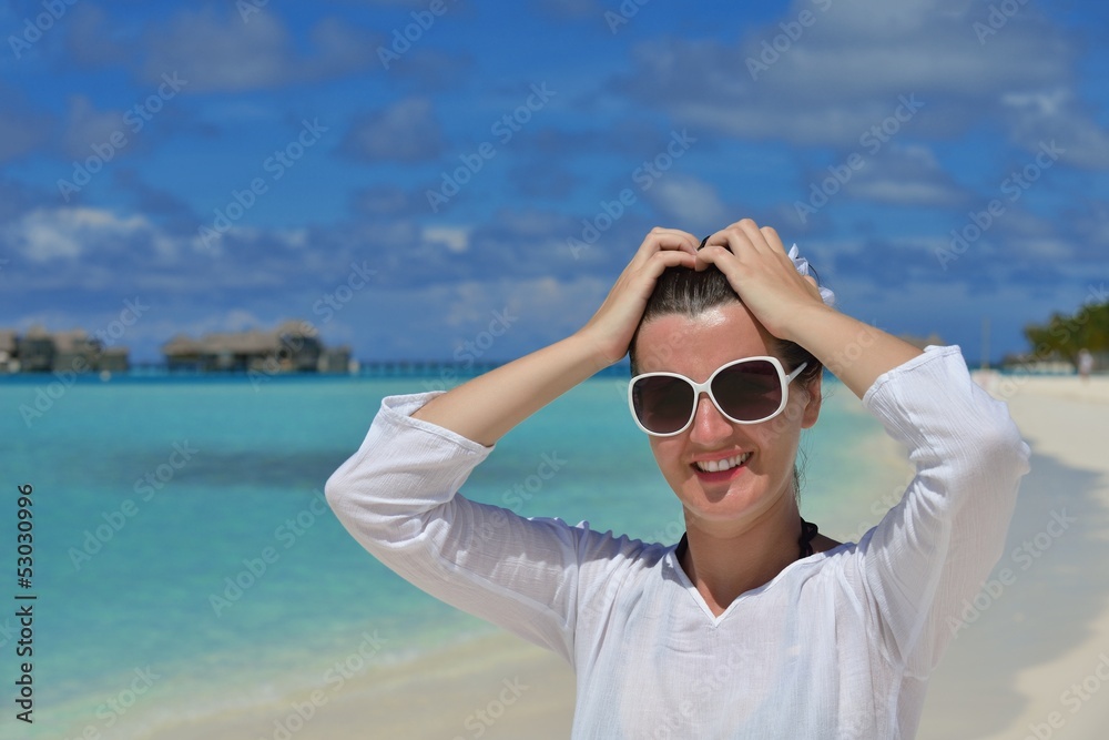 happy woman at summer happy woman at summer