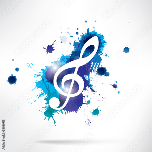 Abstract background notes and splatter