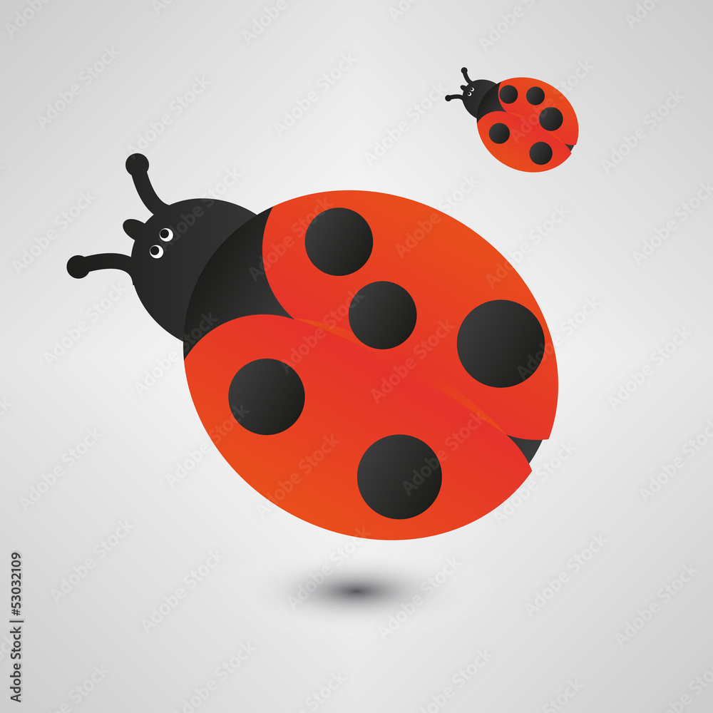 Obraz premium Marienkäfer Illustration 2D