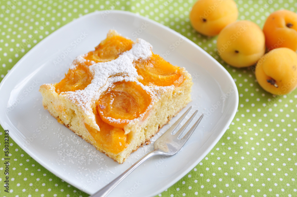 Fototapeta premium Marillenkuchen, Aprikosenkuchen