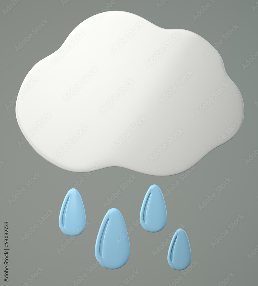 Cloud with raindrops Cloud with raindrops