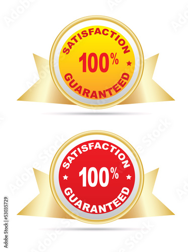 Labels - Guaranteed, satisfaction - 100%. Vector