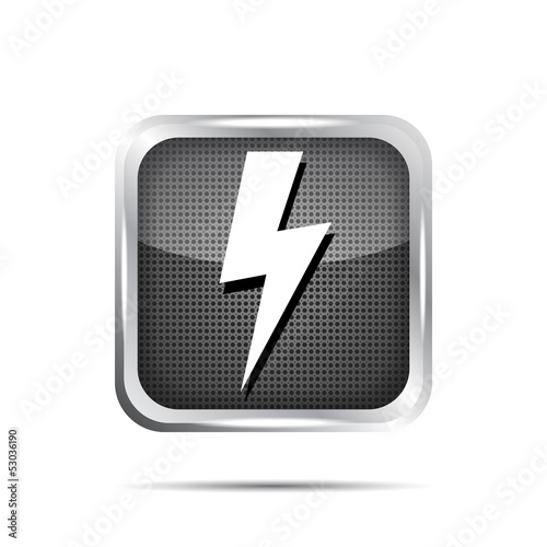 metallic lightning icon on a white background Free Download metallic lightning icon on a white background - GFXLoad