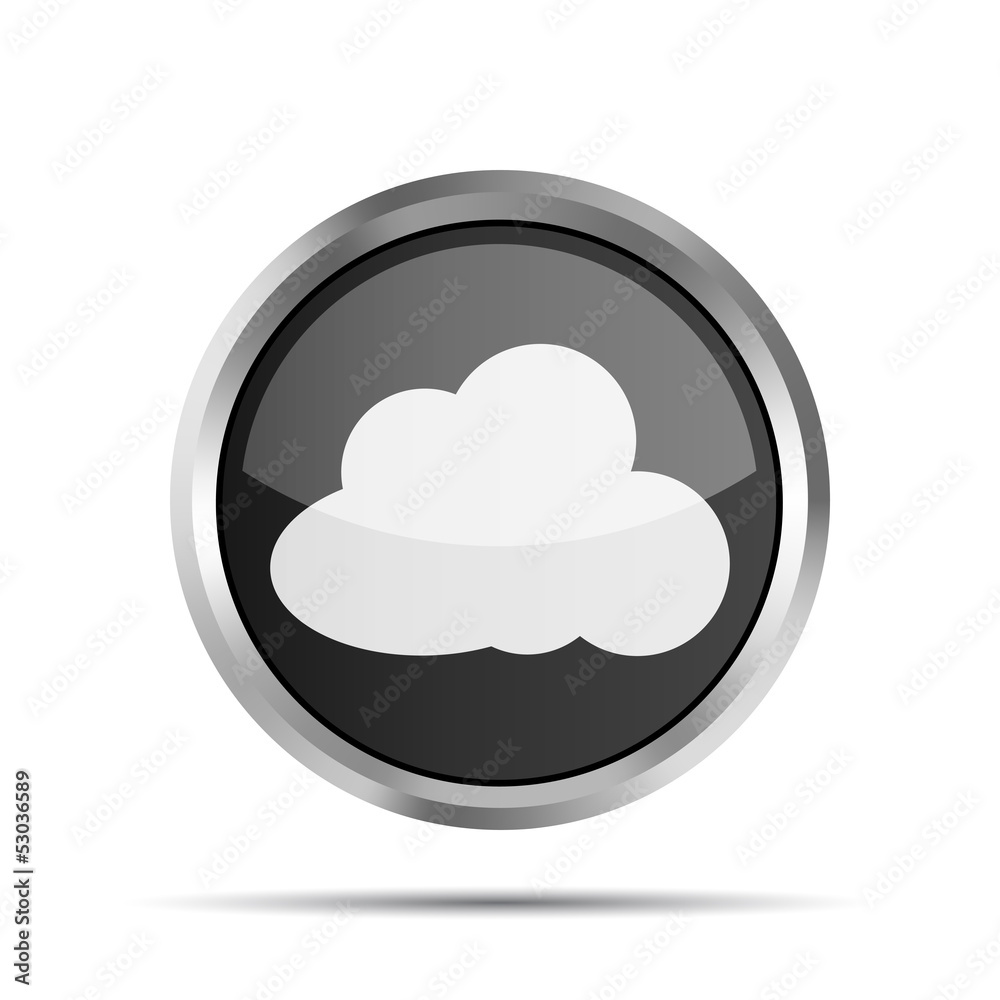 black icon with cloud on a white background black icon with cloud on a white background