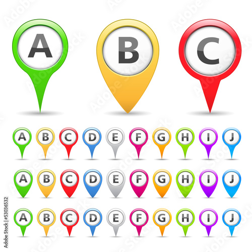 Map Markers with Different Symbols