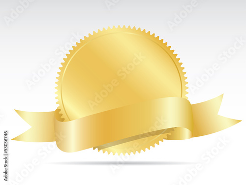 Blank gold label. Vector