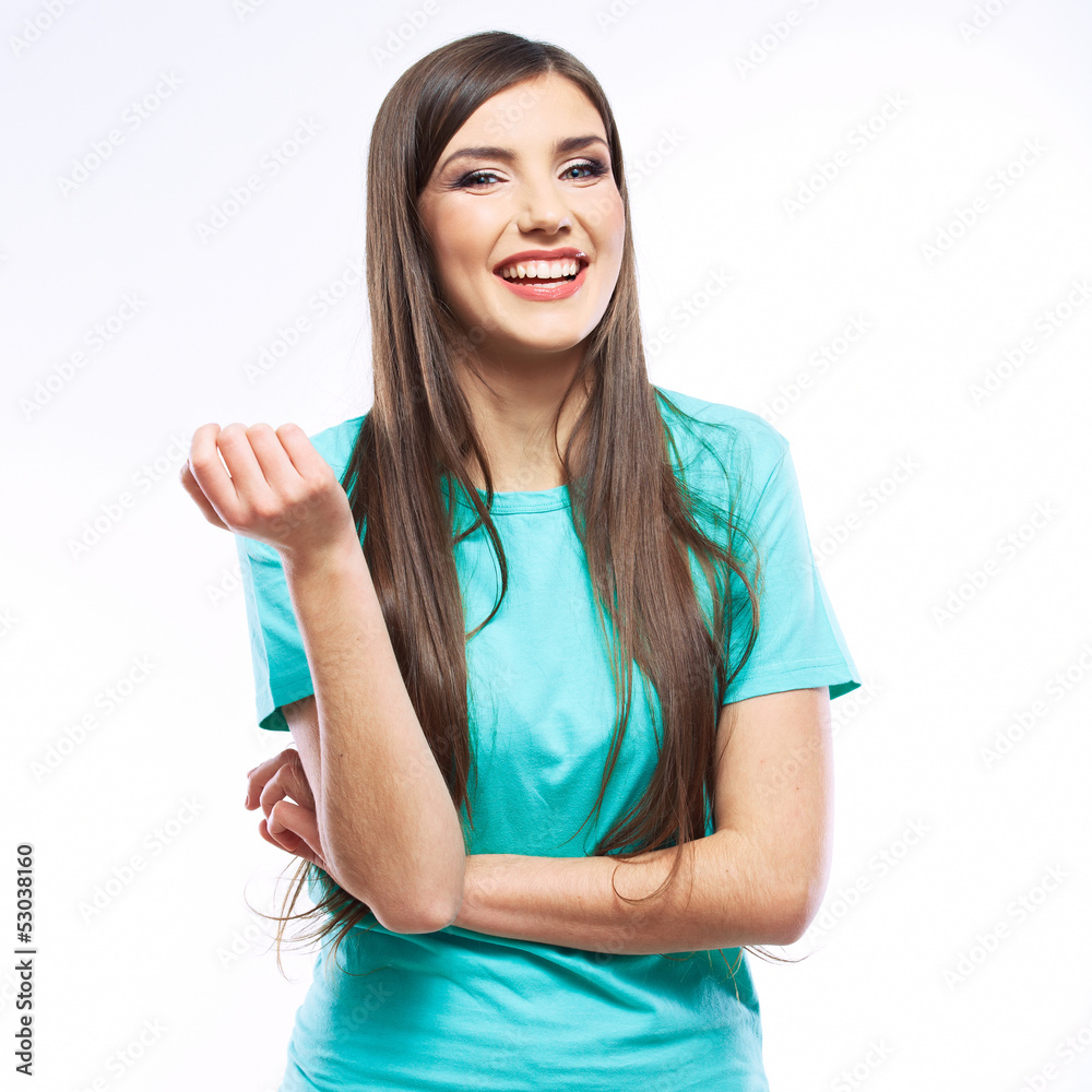 Portrait of yong woman casual portrait, smile, beautiful model Portrait of yong woman casual portrait, smile, beautiful model