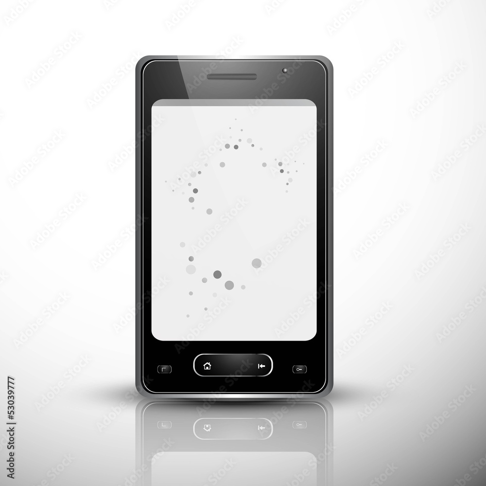 Abstract smart phone or mobile handset reflection presentation w Abstract smart phone or mobile handset reflection presentation w
