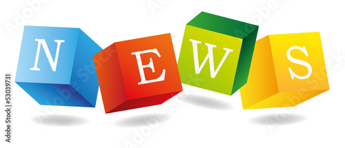 News Icon Zeitung News Nachrichten Aktuelles Würfel 3D