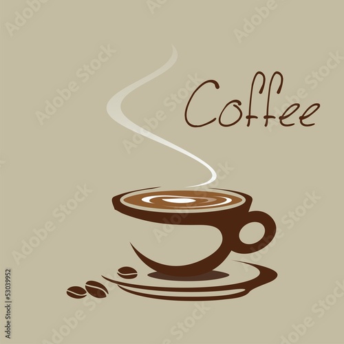 hot coffee   cafeteria   icon  business logo design