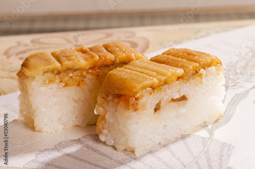 日本食・穴子の箱寿司・押し寿司