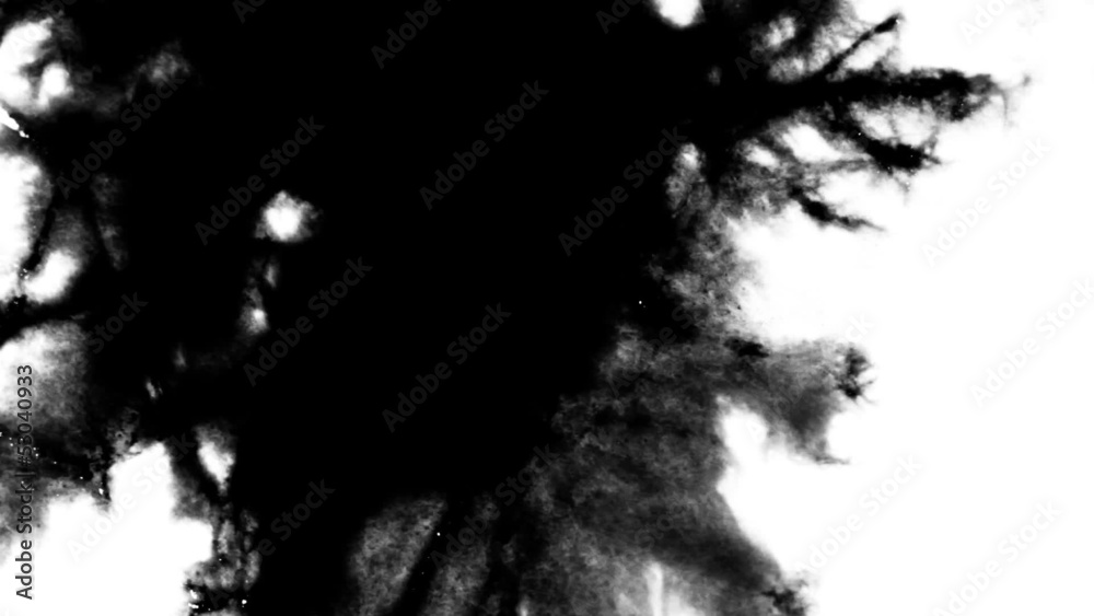 Stain. Paper absorbs ink paint. Macro