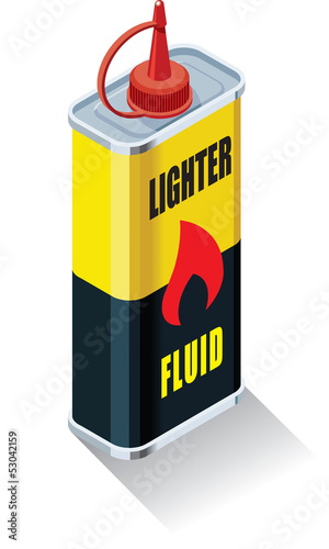 Isometric Lighter Fluid Pack