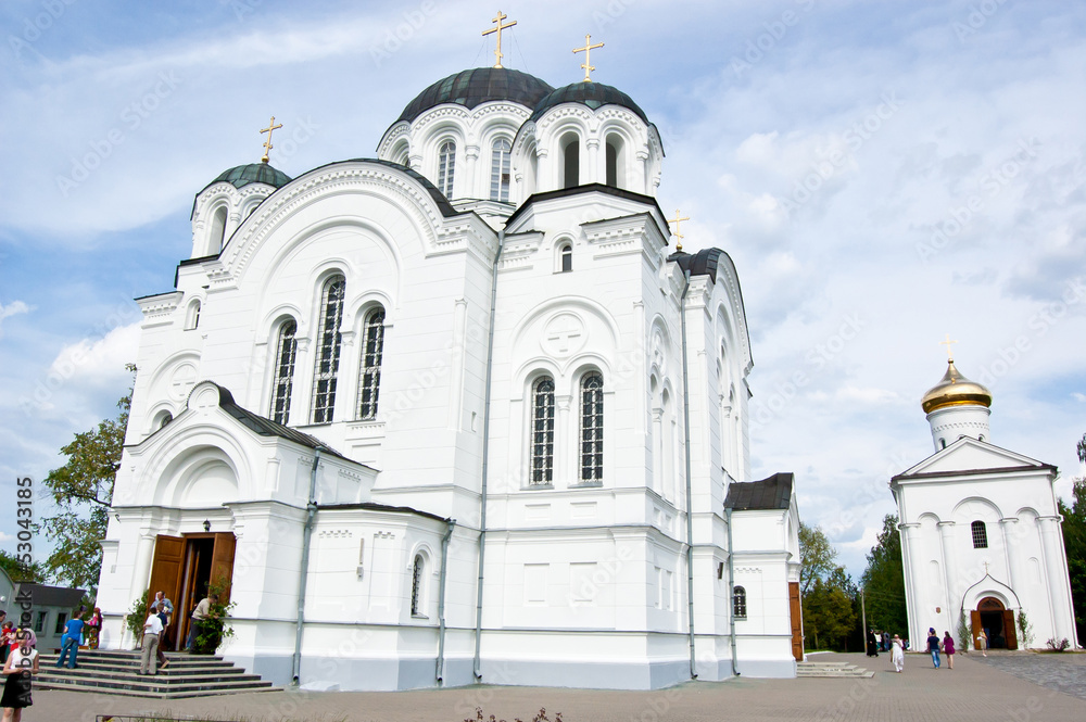 Two Old Orthodox churches  in Polotsk town, Belarus