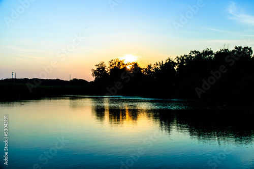 Sunset lake