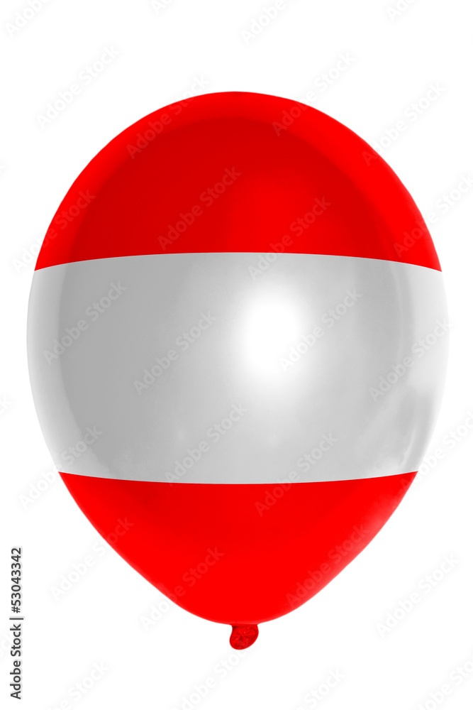 Balloon colored in national flag of austria Balloon colored in national flag of austria
